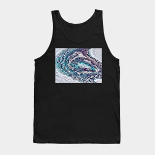 Fluid Art "Teal & Gray Galaxy" Tank Top